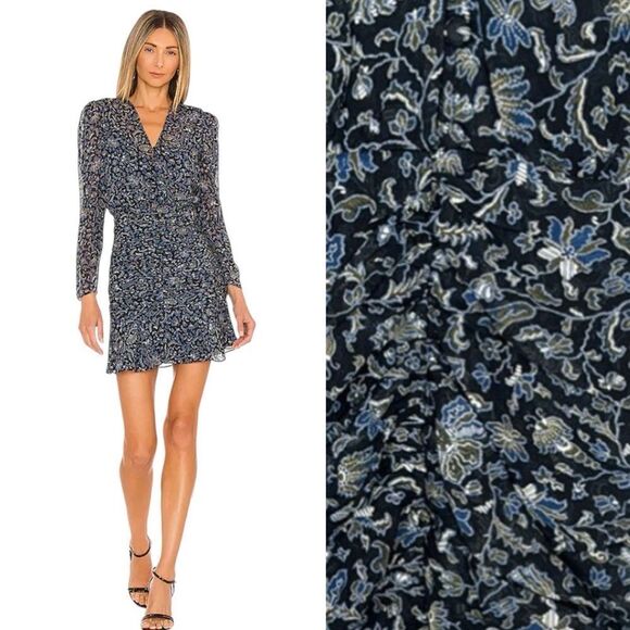 REVOLVE Dresses & Skirts - NWT Veronica Beard ROSALIA Silk Mini DRESS
BLACK Blue MULTI Size 6 Revolve